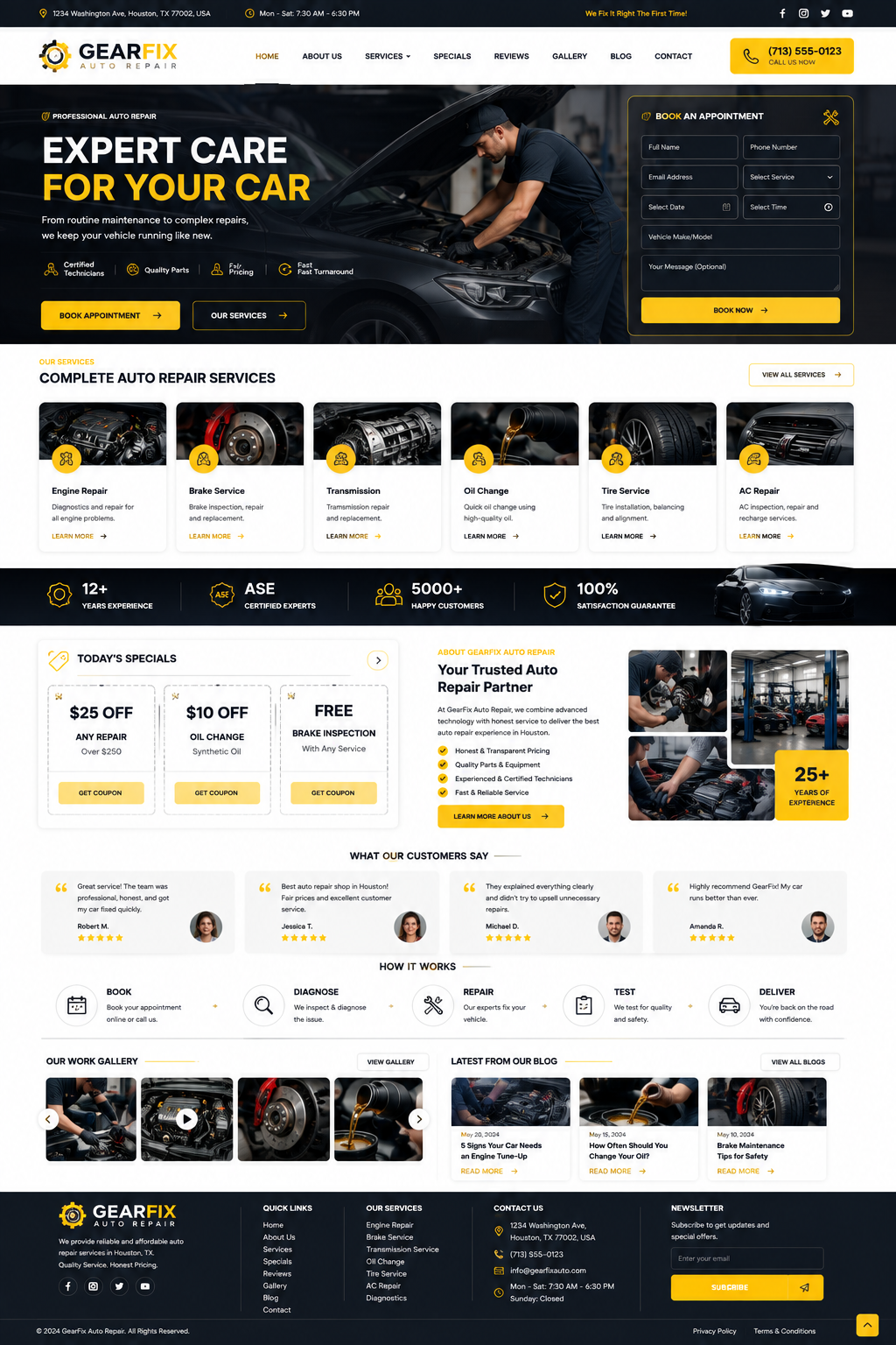 Auto Repair Website Design | Houston TX | Mohd Irshad