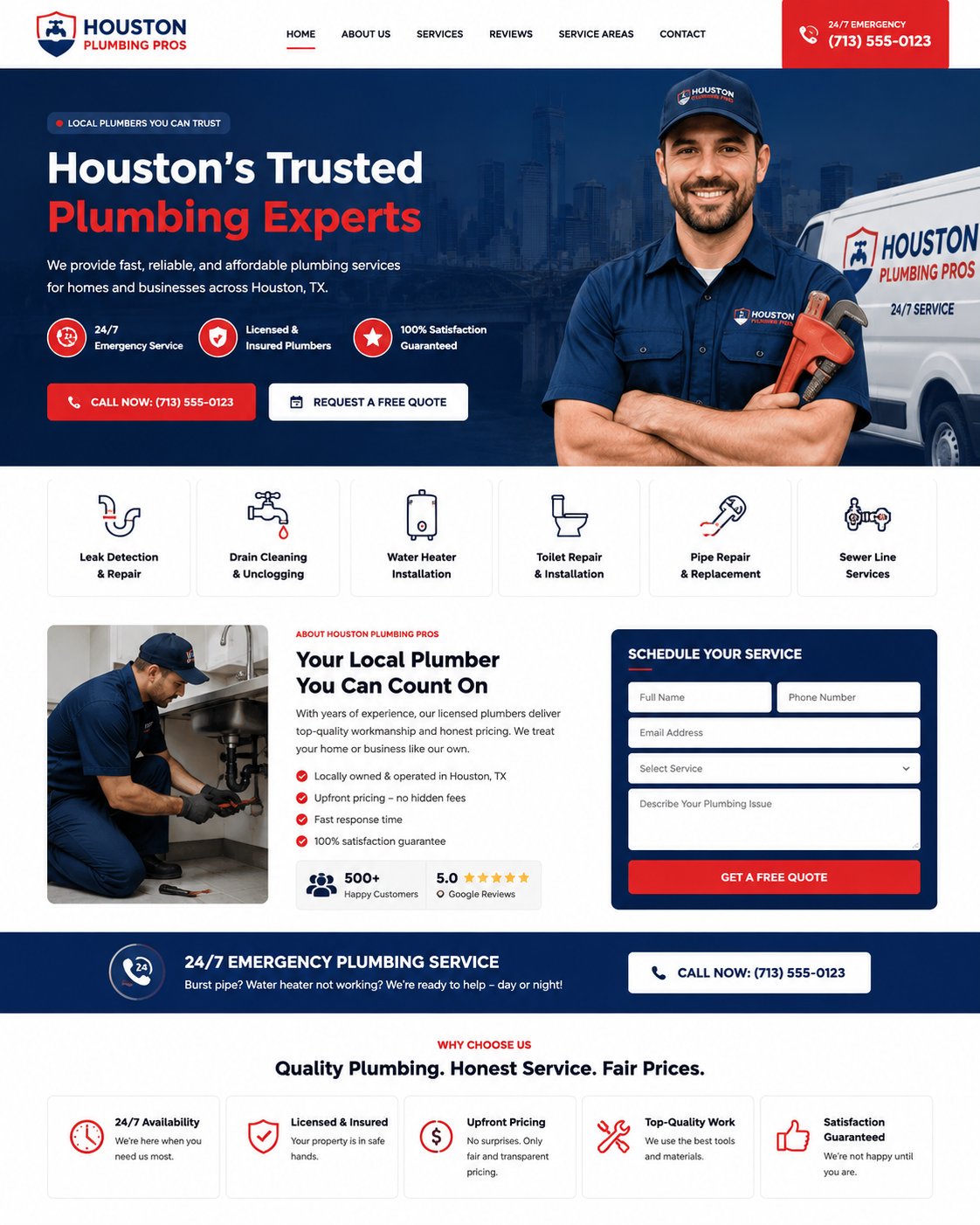 Plumbing Website Design Houston TX | Modern Plumber Website